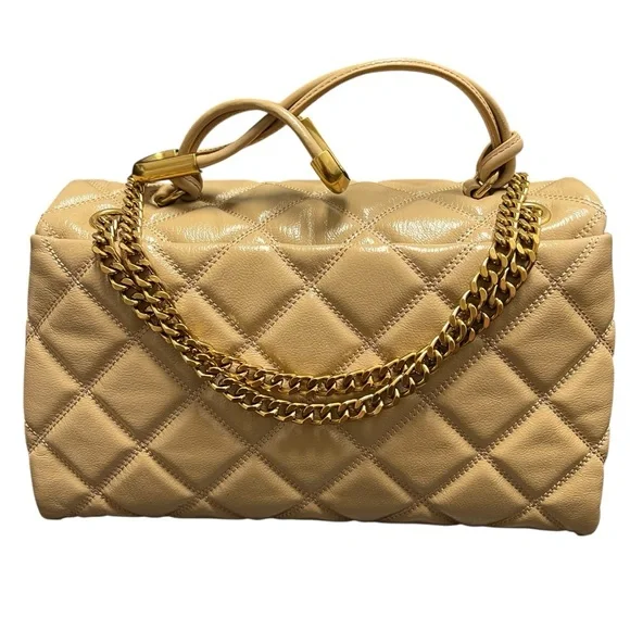 Marc Jacobs Tan Leather Quilted Handbag - Picture 2 of 13